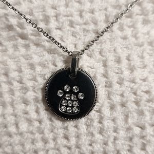 Lia Sophia animal paw print pendant necklace